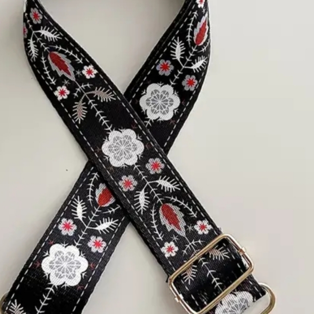 FLOWER PATTERN Guitar /Purse Strap - Picture 2 of 5